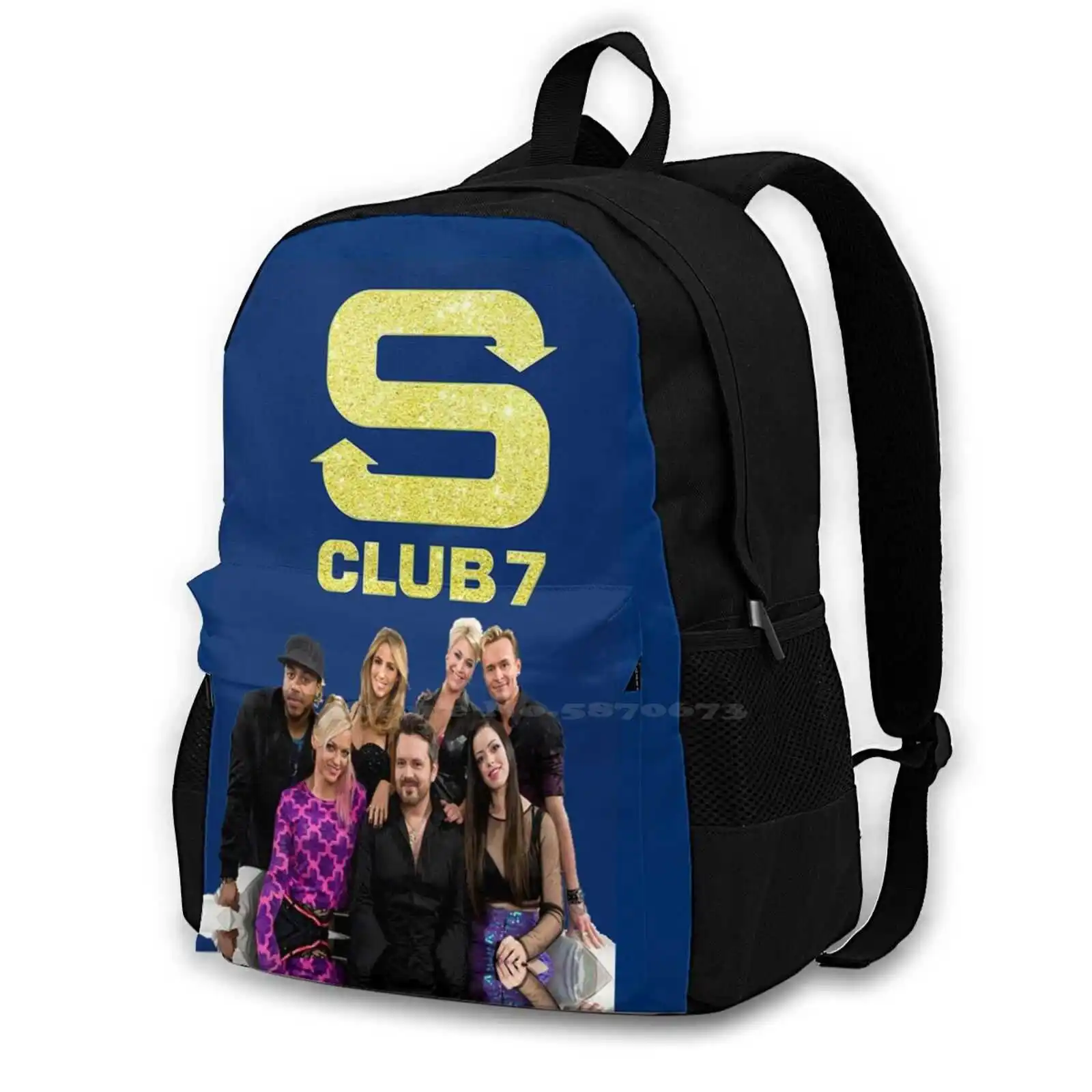 S Club 7 2015 Large Capacity School Backpack Laptop Travel Bags S Club 7 S Club Tina Jon Paul Hannah Bradley Rachel Jo Reach