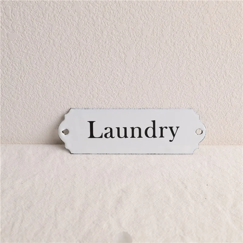 Handmade Enamel Laundry Bathroom Hanging Wall Plaque