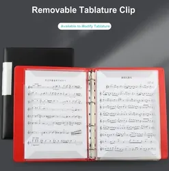 Classeur en cuir PU pour partition de musique A4, dossier transparent pour piano, avec espaceurs