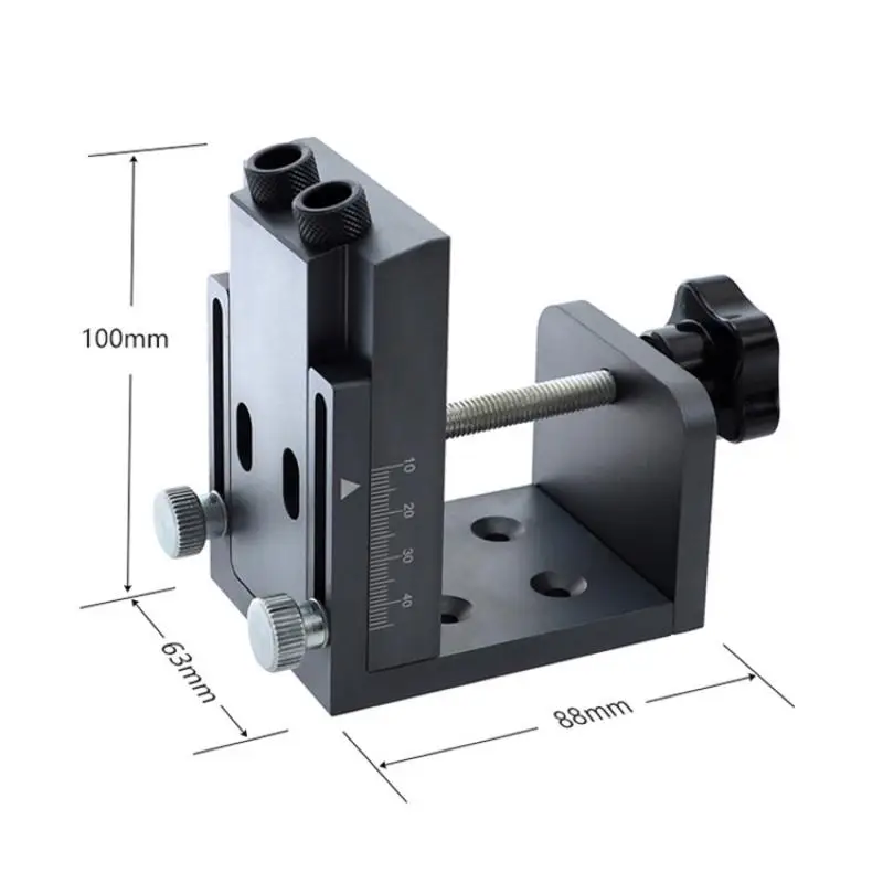 Drill Guide Dowel Jig Set Woodworking Joinery Master W/ Drill Sleeve for Carpentry Drilling Pocket Hole Tool Kit