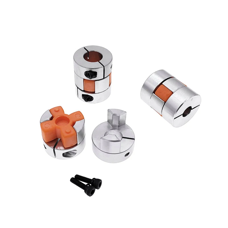 D25L30 Coupling Shaft Coupler Flexible Jaw Spider Plum Shaft Coupler 6.35/8/9.5/10/12mm Stepper Motor Plum Coupling