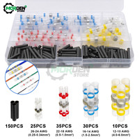 250 Pcs Solder Seal Wire Connectors - Heat Shrink Solder Butt Connectors - Solder Connector Kit - Automotive Marine Insulated