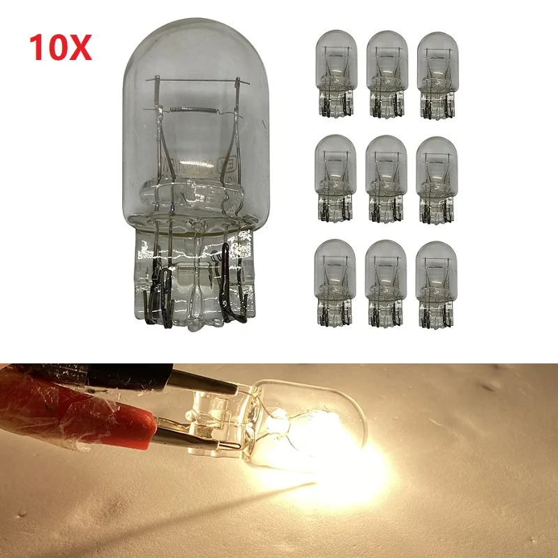 10x Signal Lamp 7440 WY21W W21W 7441 Bulbs 12V warm white T20 Halogen 7443 W21/5W halogen lamp Backup Lights Reversing Lights