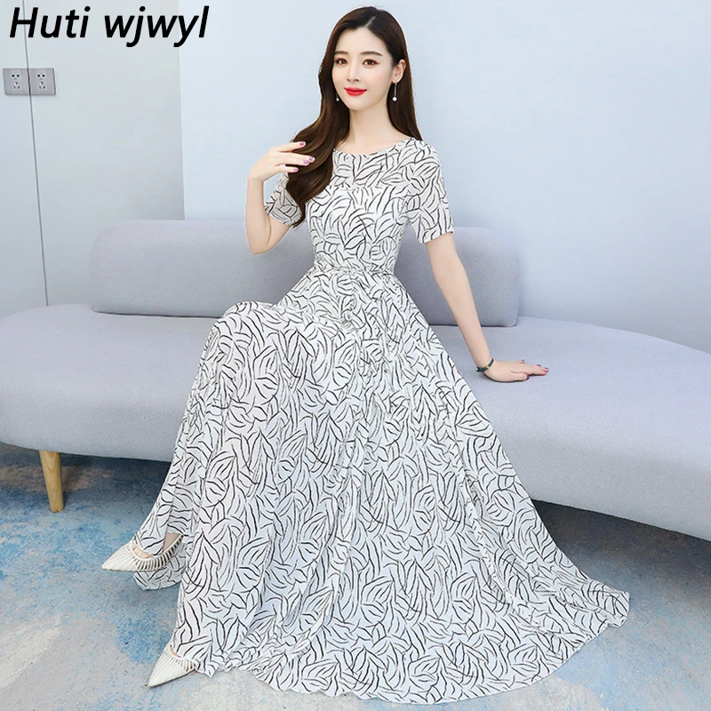 Đầm Đen Cổ Midi Sundress Mùa Hè Nữ Ôm Body Dự Tiệc Tối Vestidos 2022 Voan Trắng Boho Đi Biển Đầm Maxi