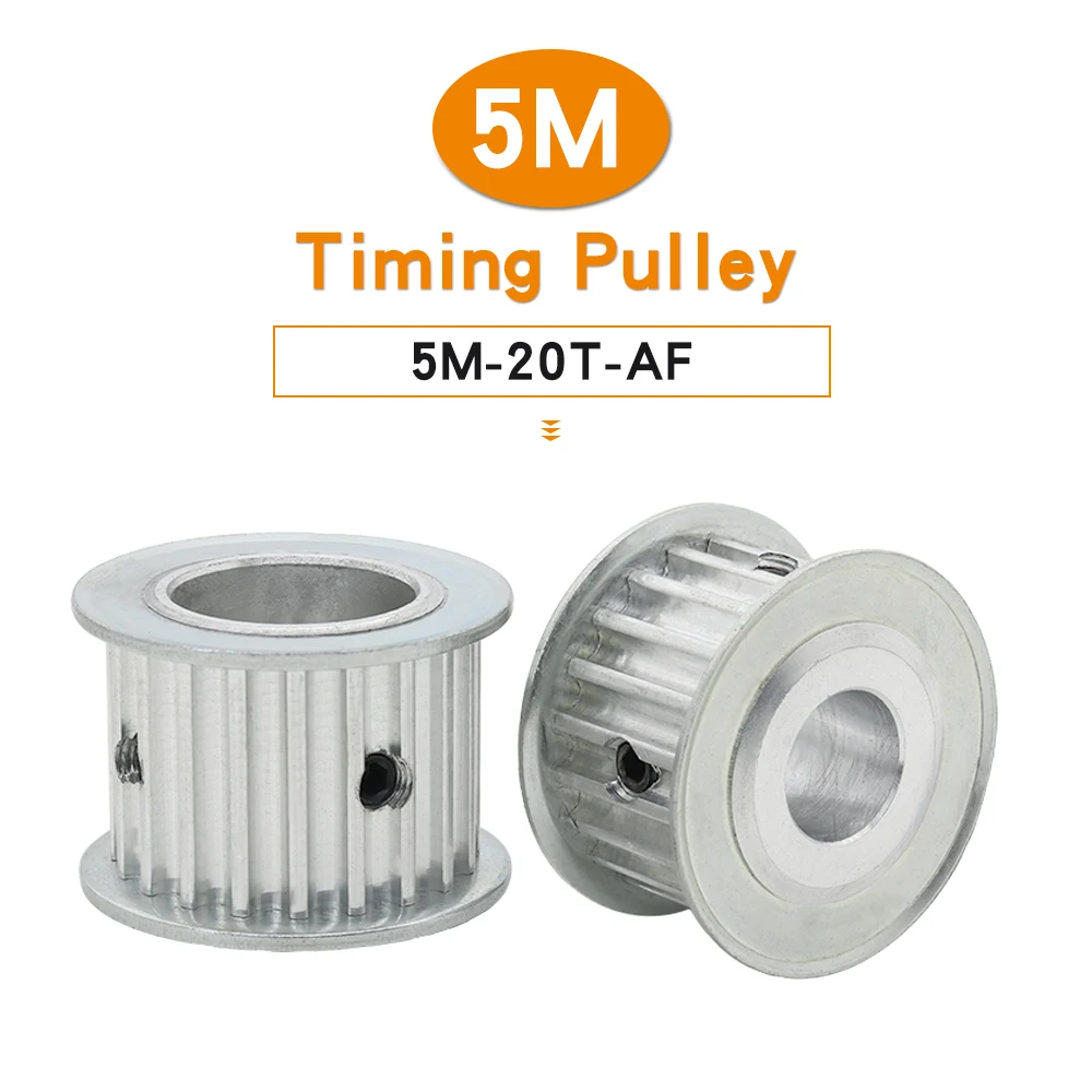 5M-20T Timing Pulley Bore 5/6/6.35/8/10/12/12.7/14/15/16/17/18/19/20/22mm Alloy Pulley Wheel  For Width 15/20 mm Timing Belt