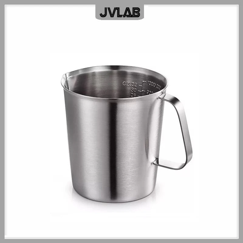 Stainless Steel Measuring Cup 1000 ml Milk Tea Coffee Liquid Measuring Cup With Scale Food Grade 304 SUS Never Rust H eigh 130mm