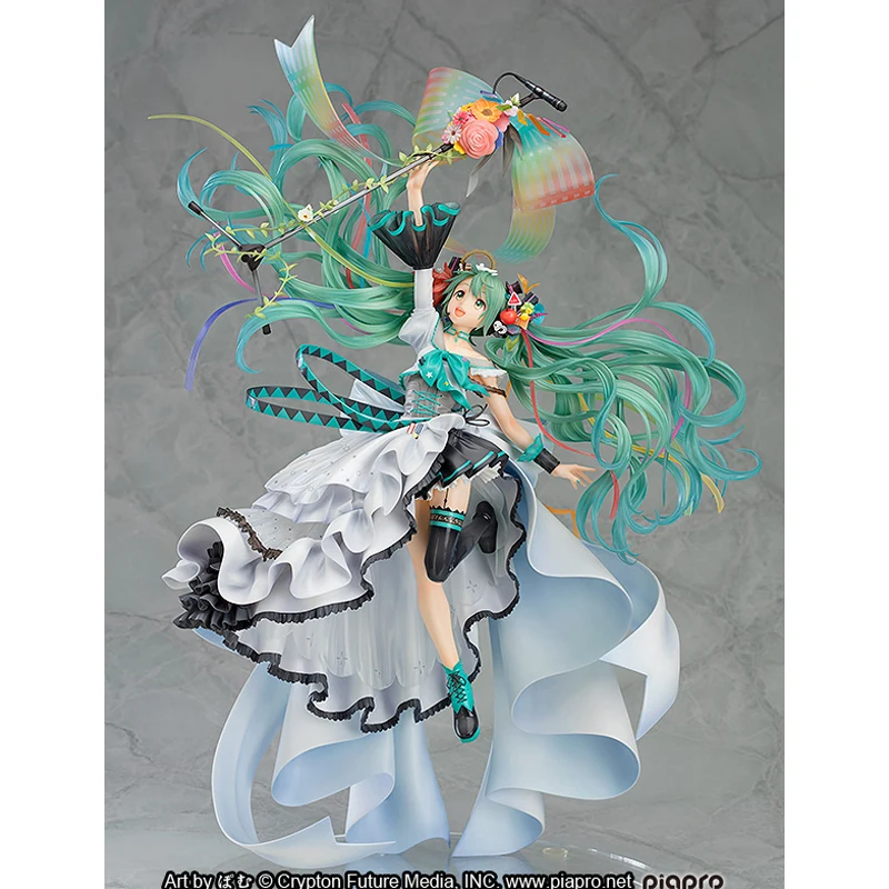 Anime Original GSC Hatsune Miku Figure 10Th Anniversary Memorial Dress 43Cm PVC Figurine Model Toys for Boys Girls Gift