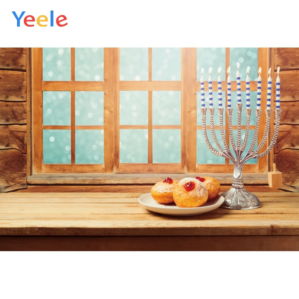 Happy Hanukkah Party Portraitเทียนปาร์ตี้การถ่ายภาพฉากหลังส่วนบุคคลถ่ายภาพพื้นหลังสำหรับPhoto Studio