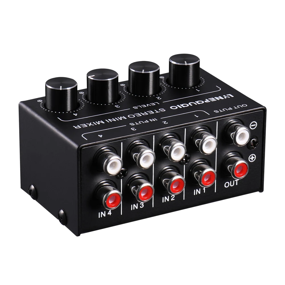 

Mini Stereo Four Channel Passive Mixer