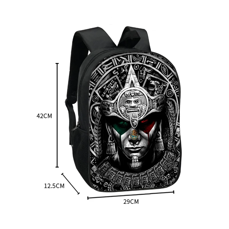 Mexico Aztec Backpack Women Men Rucksack Maya Quetzalcoatl God Laptop Backpack for Travel Children School Bags Teenager Book Bag