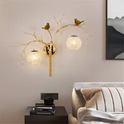 Nordic Bird Nest Aluminum Art Deco Wall Lamp For Dining Room Villa Living Room Corridor Led Sconce Light Romantic Kids Fixtures