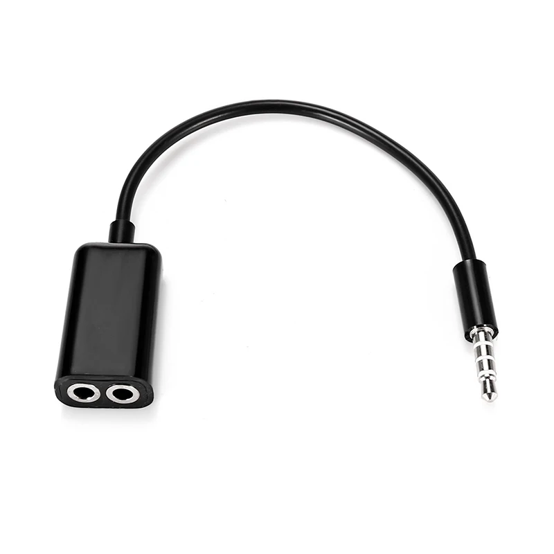 3.5mm Audio Cable Headset Jack Headphone Earphone Audio Splitter Adapter 1 Male To 2 Female Earphone Cord for Laptop Phone