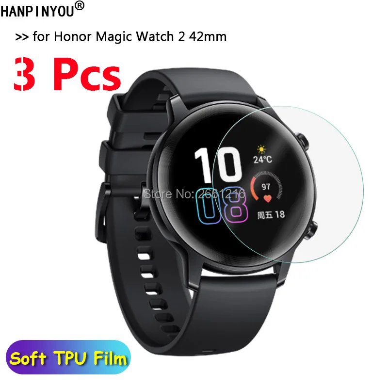 3 Pcs/Lot For HUAWEI Honor Magic Watch 2 42mm Sports Smart Watch Soft TPU Protective Film Screen Protector (Not Tempered Glass)