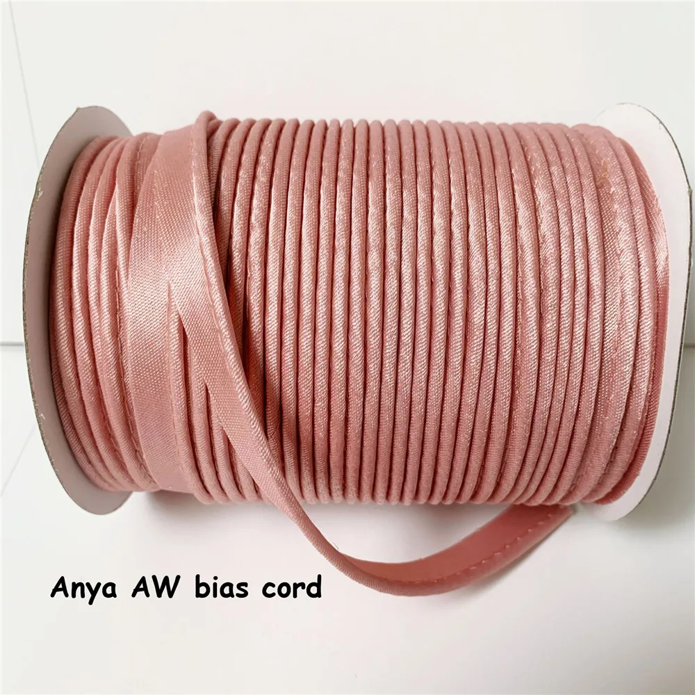 12mmX72Yards One Roll Satin Bias Cord Handmade For DIY Garment Sewing And Trimming Cord high quality and 100% cotton rope