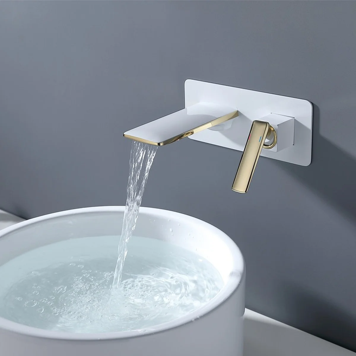 

Factory wholesale specials Waterfall Bathroom Sink Faucet Wall Mounted, Sinlge Handle Bathroom Faucets Use Vessel or Basin Sinks