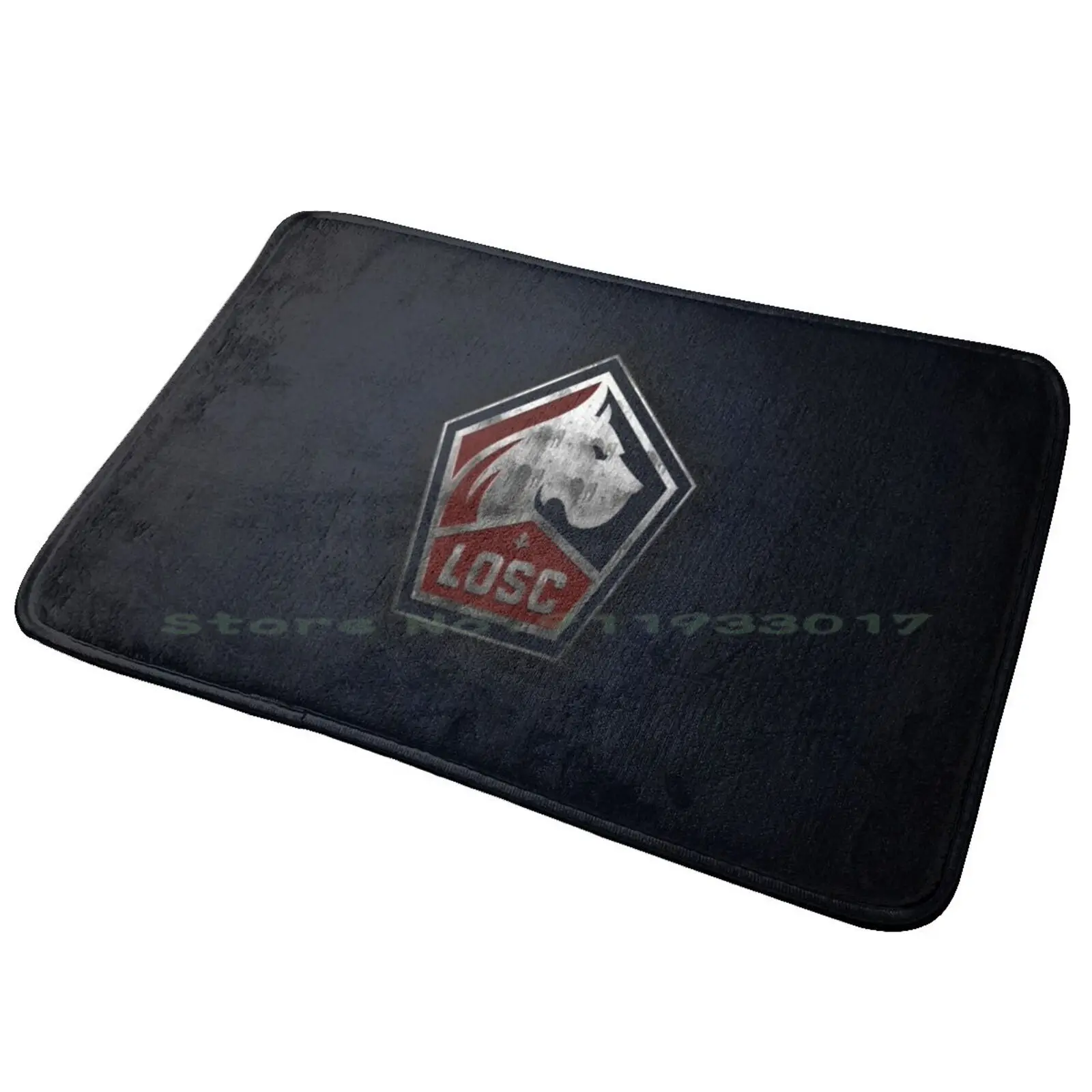 Losc Entrance Door Mat Bath Mat Rug Losc Soccer France French League 1 Lille Osc Logo Club Mastiffs Marseille Paris Red Sport