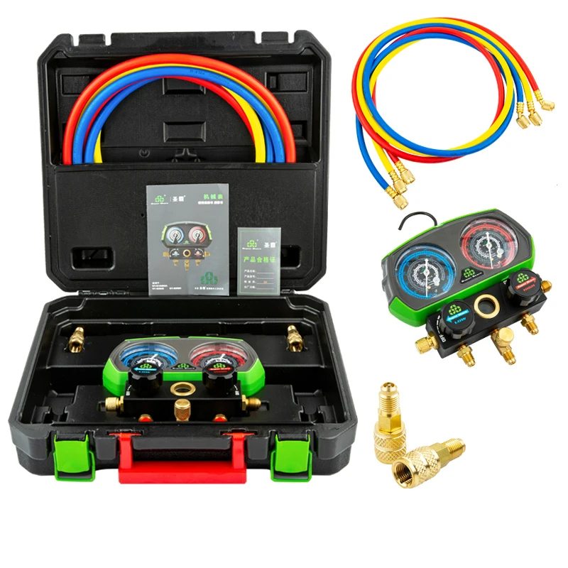 DSZH ST-B268 HVAC A/C Refrigeration Kit AC Manifold Gauge Set Auto Service Car Air Conditioning Repair Fluorine Filling Tool