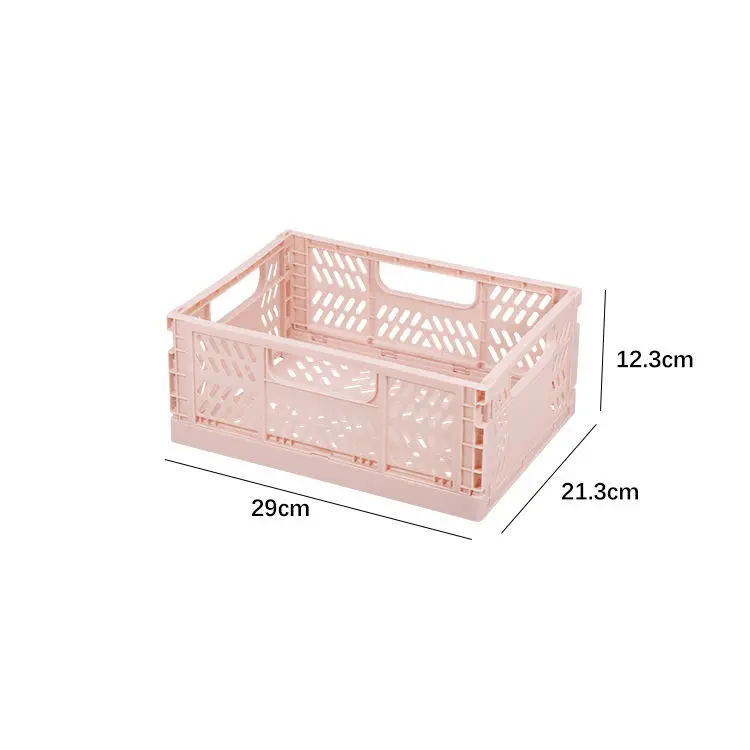 High Capacity Foldable Plastic Storage Basket Utility Cosmetic Container Desktop Home Kitchen Warehouse Storage Baskets Box