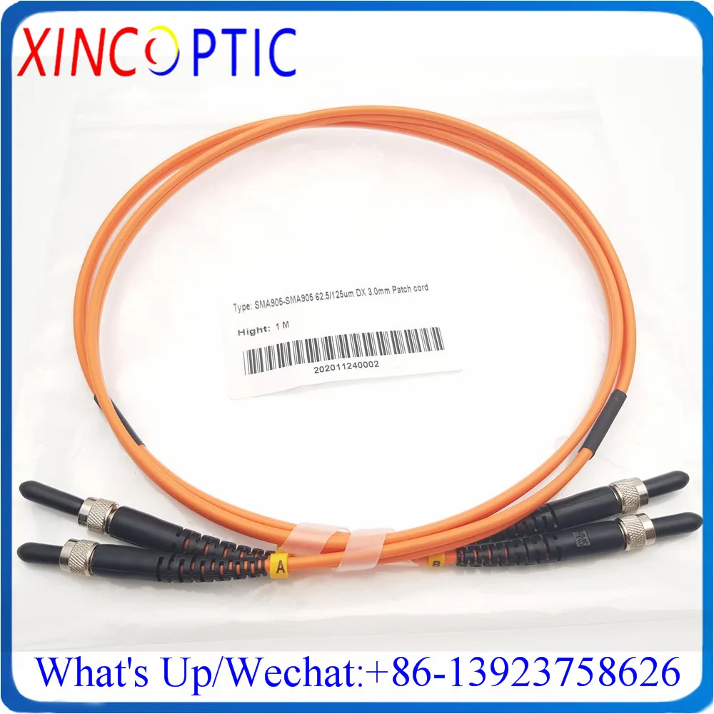 

MM 50/125 62.5/125 Dual Fiber,10M,LSZH,SMA-SMA/SC 2C Metal/Ceramic Ferrule 3.0mm SMA905 OM1 OM2 Fiber Patch Cord Cable Connector