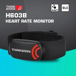 ThinkRider-Monitor de ritmo cardíaco, sensor Fitness, con correa para el pecho con ANT, compatible con Wahoo Polar Garmin y Connected Cycl