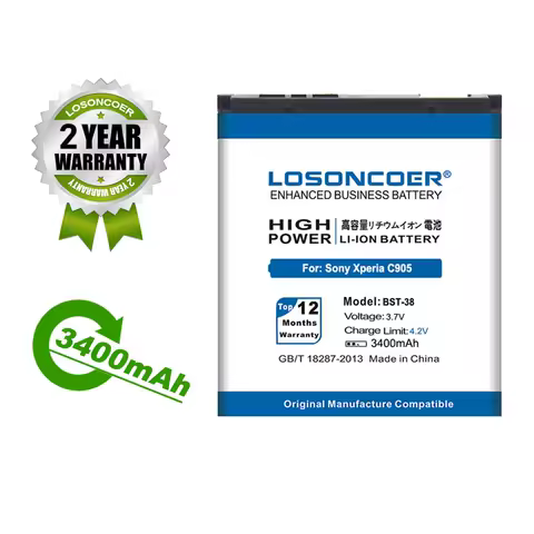 BST-38 3400mAh Battery For SONY ERICSSON C510 C902 C905a K770 K770i K580 K850i K858 R300 R306 S312 S500 T658 W580 W580i W980