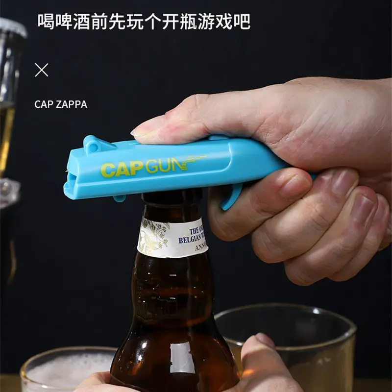 Aixiangru CUP GUN UFO Launch Bottle Opener,Creative Personality Beer Cap Web Celebrity Sniper Firing Gun,Corkscrew