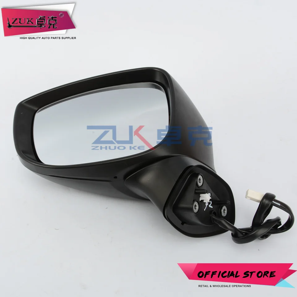 ZUK Exterior Side Back Up Wing Mirror 8Pins Heating Electronic Folding Signal LED Base Colro For MAZDA CX5 CX8 2017-2020