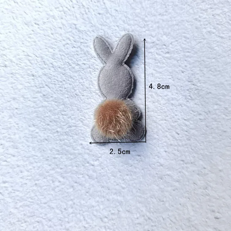 20pcs/lot Rabbits wear ball of wool patches diy Padded Applique For Children Headdress or Dress bags with accessories