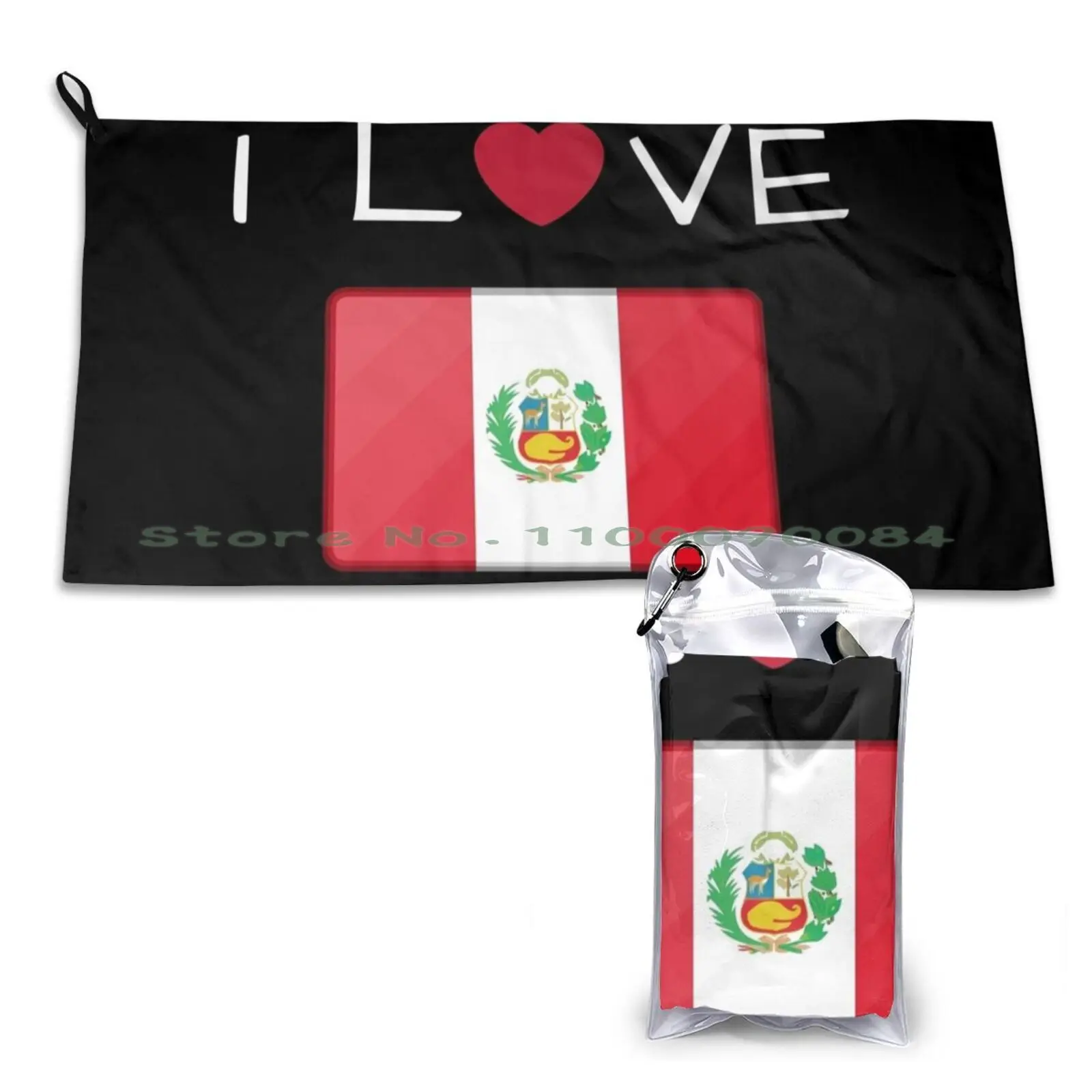 

I Love Peru, перуанское, модное, смешное, гордость, сувенир, спорт, мужское, женское быстросохнущее полотенце, портативное Спортивное банное полотенце для спортзала