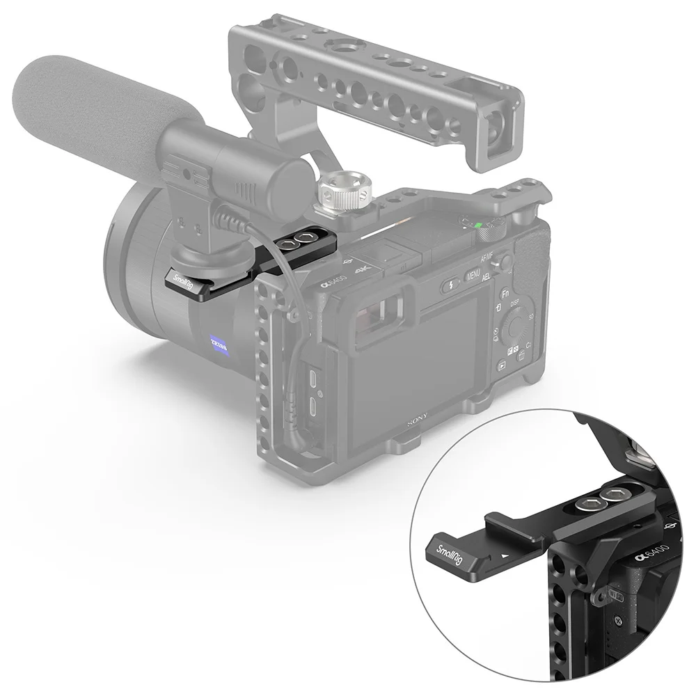 SMALLRIG Mount Cold Shoe Extension Outrigger Hot Shoe Mount Adapter for Microphone, EVF and Camera Accessories - 2879