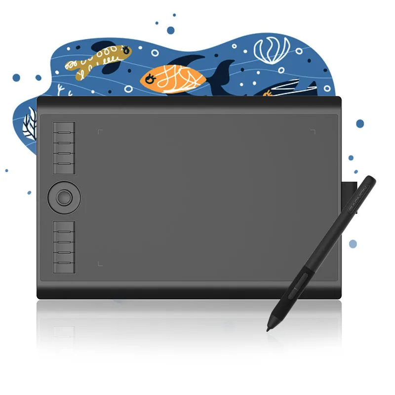 M10K Pro Gaomon Graphics Tablets 10x6 Inch Large Drawing Tablet Digital Art Tablet Support Radial Function with 10 Shortcut Keys