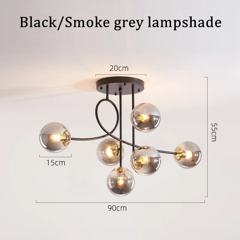 Moderne Scandinavische plafondlamp LED Goud glazen plafondlamp voor Thuis Woonkamer Eetkamer Keuken Slaapkamer glans metaal Glazen Bol Hang