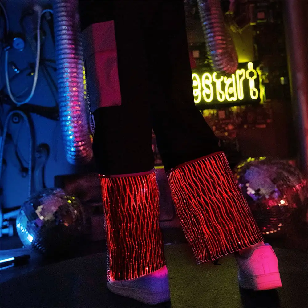 Lumisonata Light Up Chain Cargo Pants Luminous Fiber Optic Dance Cool Outdoor Street Men Women Sports Trousers Hiking Trekking