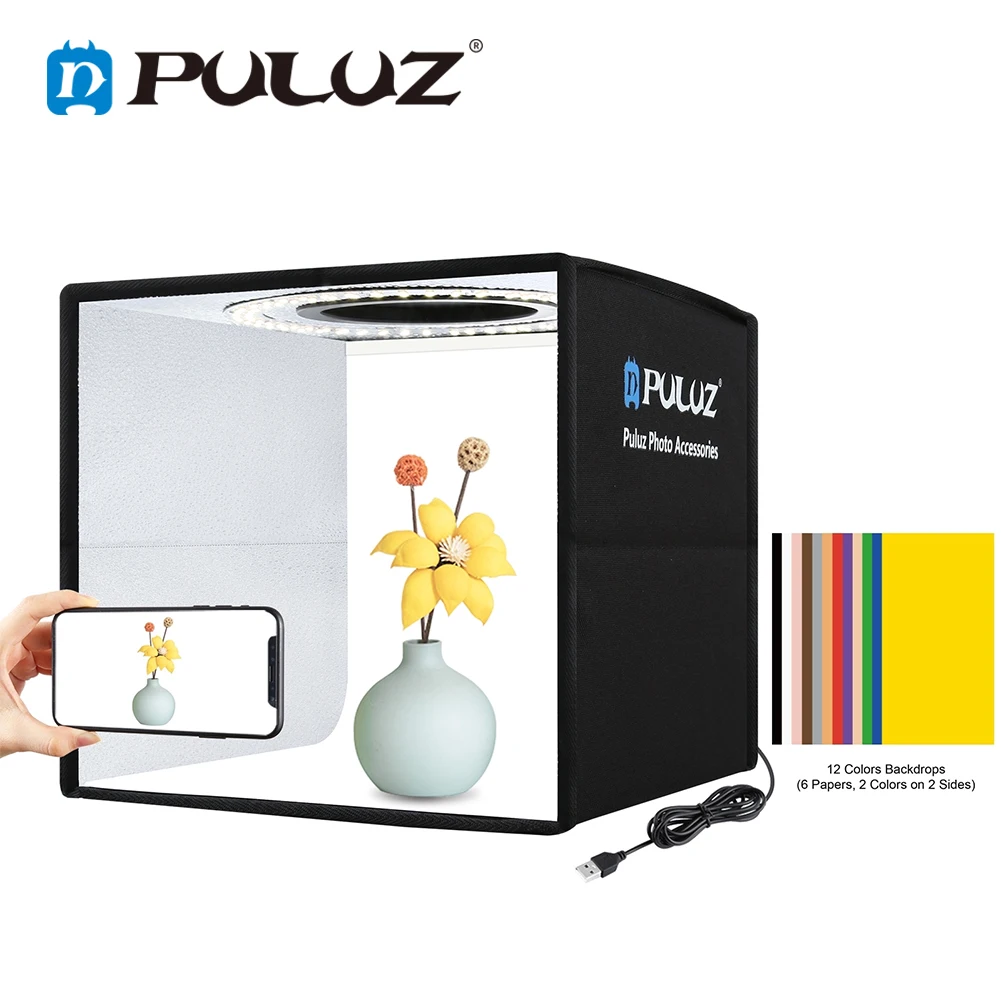 PULUZ Photo Studio Kits Photobox Large Photography Light Box Tent Soft Box Shooting props Backdrop Softbox Studio Photo Lightbox