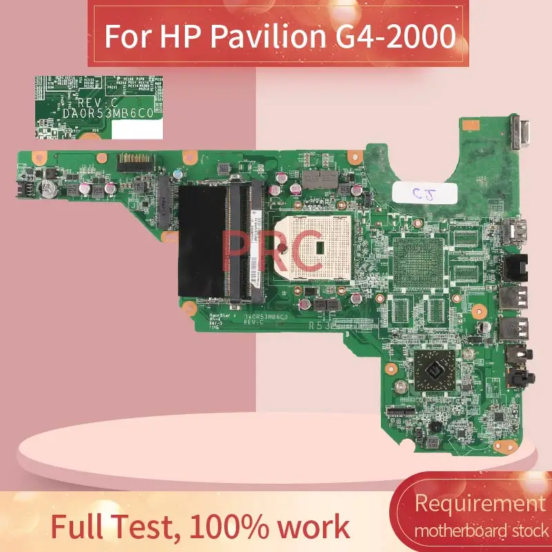 For HP Pavilion G4-2000 G6-2000 G7-2000 DA0R53MB6C0 R53 Naptop Motherboard 683029-001 683029-501 683029-601 Notebook Mainboard