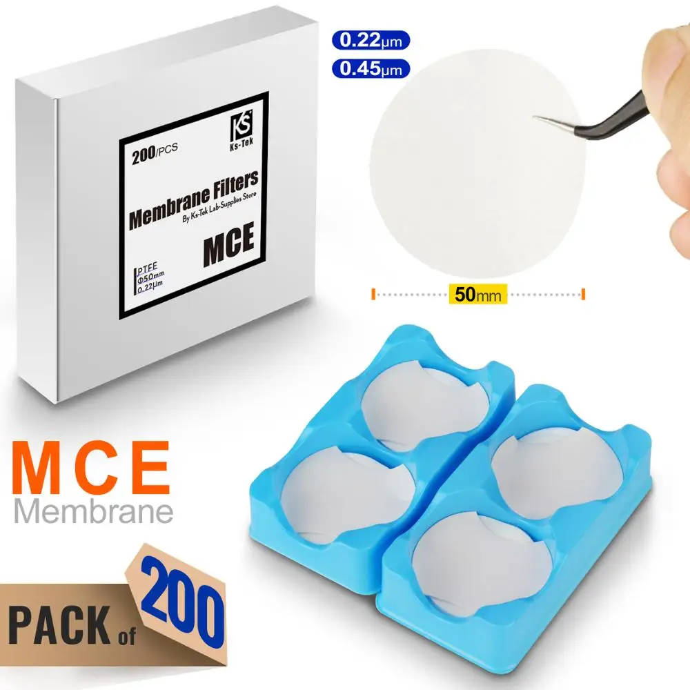 MCE Màng Lọc, Đường Kính 50Mm, Kích Thước Lỗ Chân Lông 0.22 0.45 Μm, bộ Năm 200 Ks-Tek