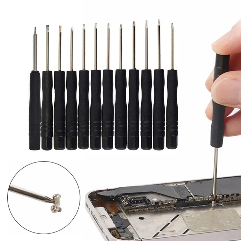 Screwdriver Set Eyeglasses Watch Phones Opening Pry Mobile Phone disassembly tool kit Set For Iphone Huawei Accessory 12PCS Kit