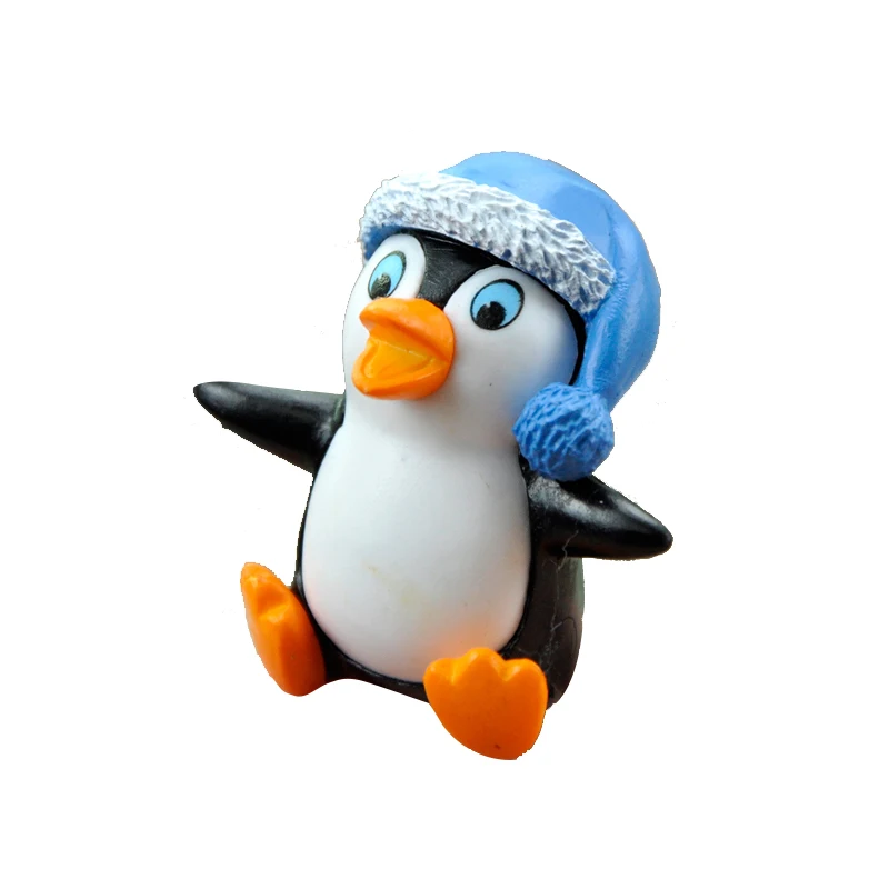 4 pcs Penguin family decorations micro landscape plant potted desktop cake cute doll ornaments home decoration