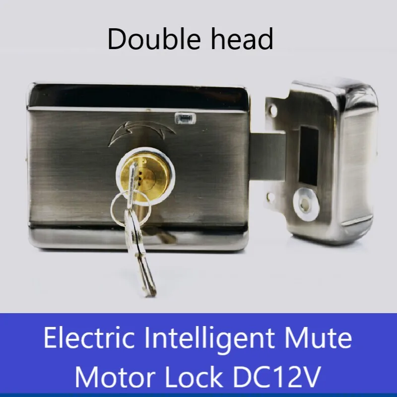 Intelligent Mute Electric Motor Lock DC12V Auto Locked when door closed Electronic Door Lock  for Gates Wooden Doors