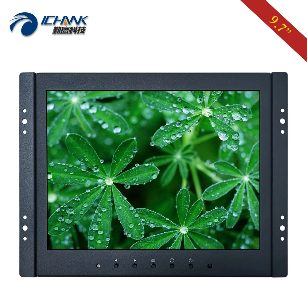 

9.7" 10''inch LCD Screen 1024x768 HDMI-in VGA IPS Full View 720p Embedded Open Frame Wall-mounted Industrial Monitor ZK097TN-592