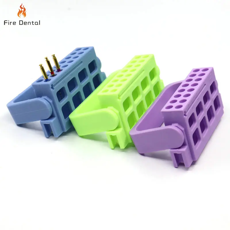 1Pcs Dental Endo Files Organizers 16 Holes Endo Files Stand Endo Ruler Dental Measuring Instruments 3 Colors Endodontics