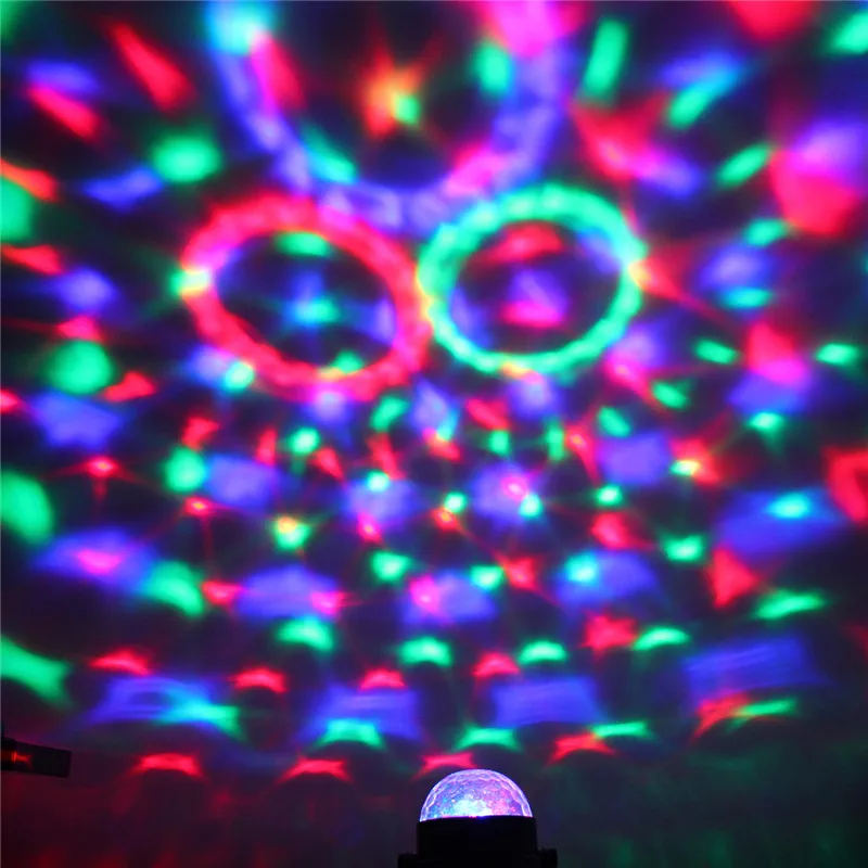 Миниатюсветильник ный сценический светодиодный RGB светильник с дистанционным управлением, диско-шар, s светодиодный лампа для вечеринки, шо...
