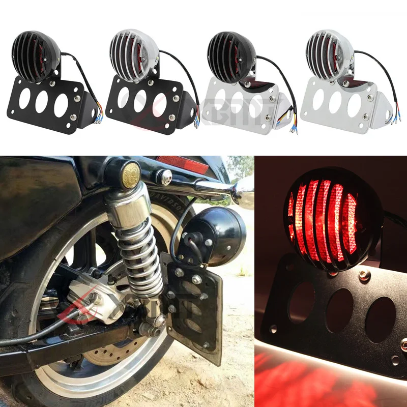 

Motorcycle Adjustable Tail Light Side Mount License Plate Bracket For Harley Iron 883 1200 XL883 XL1200 Chopper Bobber