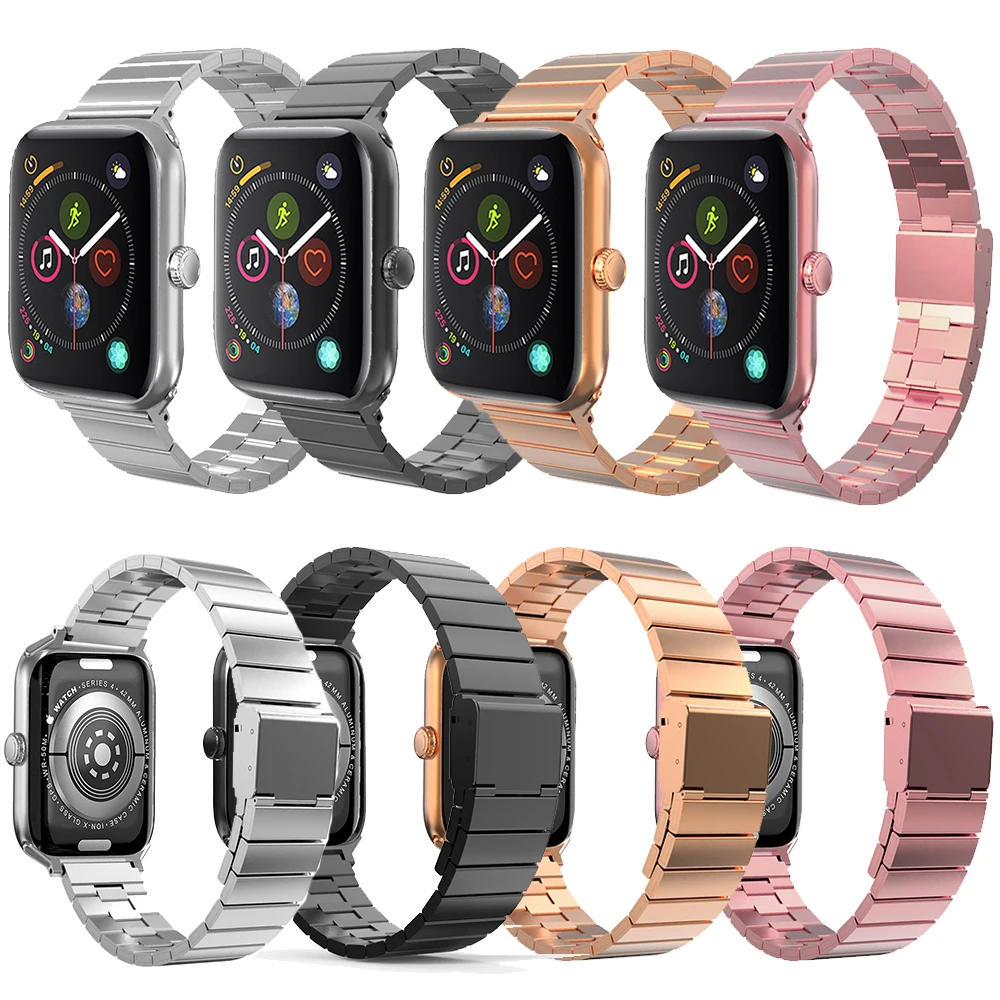 

Для Apple Watch Series Ultra 49 мм 9/8/7 металлический ремешок из нержавеющей стали Apple iWatch SE/6/5/4/3/2/1 Series 38/40/41 мм 42/44/45 мм