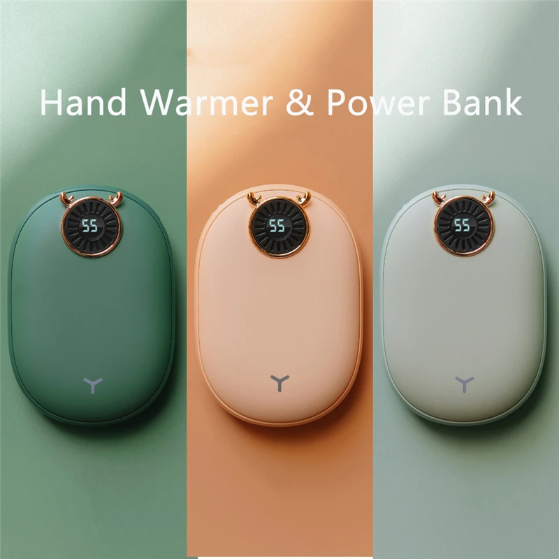 

Hand Warmer Heater Poverbank 10000mAh Mini Powerbank Portable Charger for Samsung iPhone Xiaomi Power bank with Digital Display