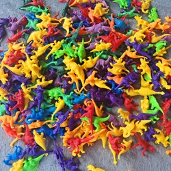 20/50Pcs Cute Animal Small Dinosaur Plastic Toy Soft Solid Tyrannosaurus Rex Triceratops Children's Toys Boys Kids Birthday Gift