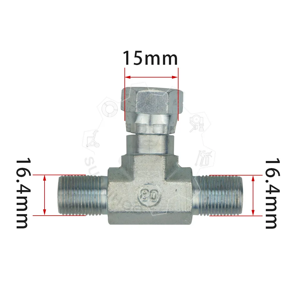 Junta de extremidade 1/4 butt conjunta pistola de pulverização mal ventilada tubo de alta pressão t união cabeça conversão pistola airless acessórios