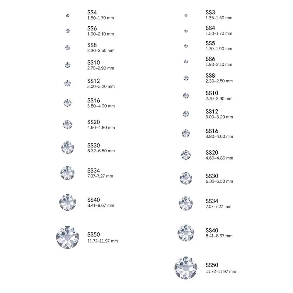 Decorazione per unghie di migliore qualità SS16 SS20 SS30 clear and crystal AB Flatback 3D colla Non Hotfix su strass per nail art per indumenti