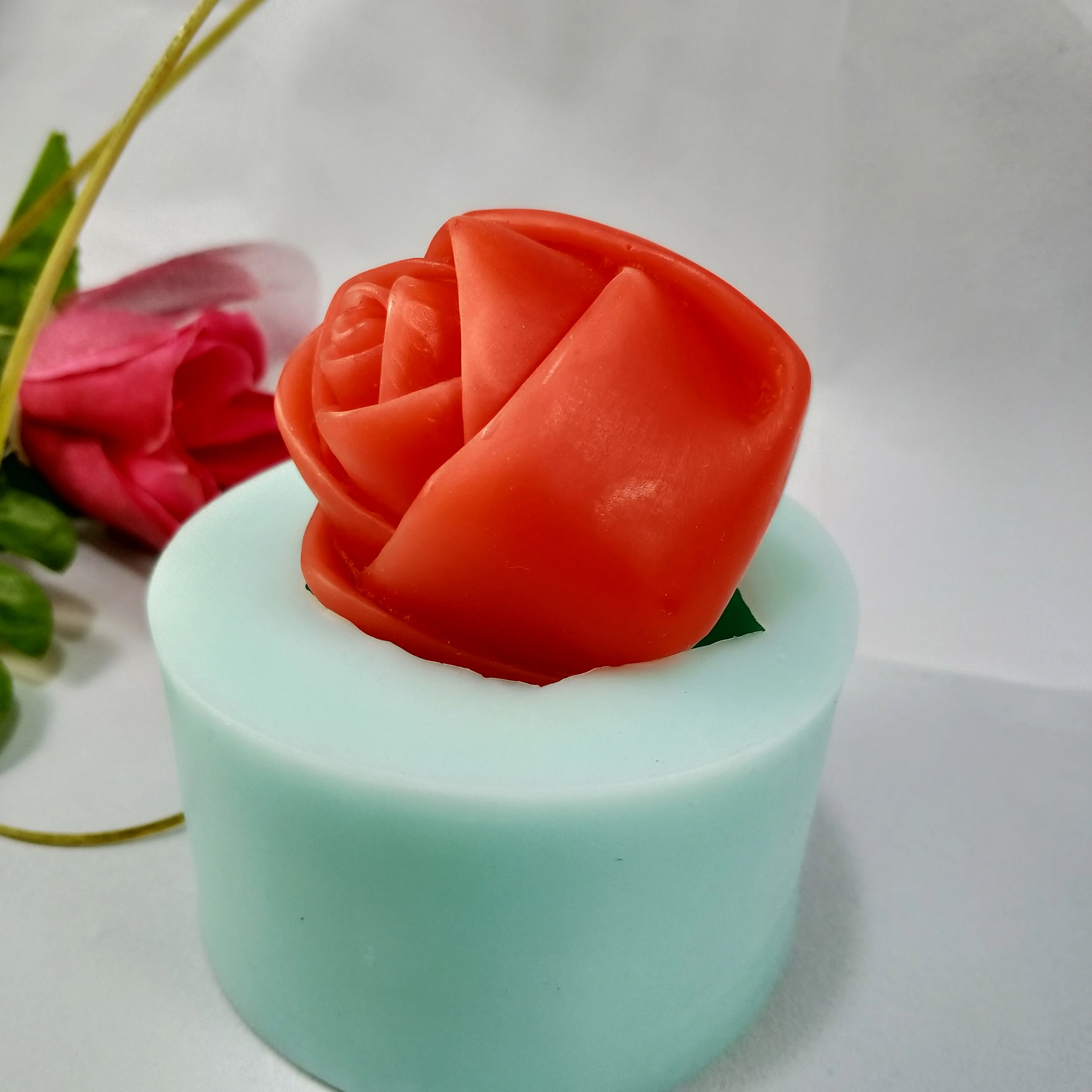 PRZY HC0180 Mold Silicone Flower Rose Ball Rose Silicone Soap Molds DIY Flowers Soap Making Clay Molds Moulds Candle Aroma Resin