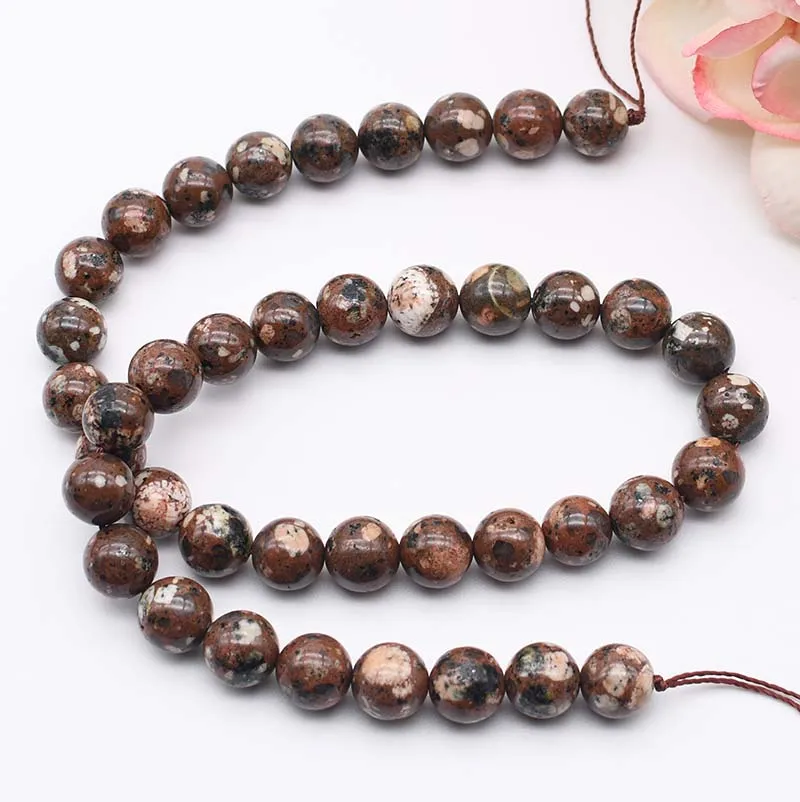 10 mm natural serpentine flat round ball beads DIY Necklace sling Earring Jewelry production free delivery